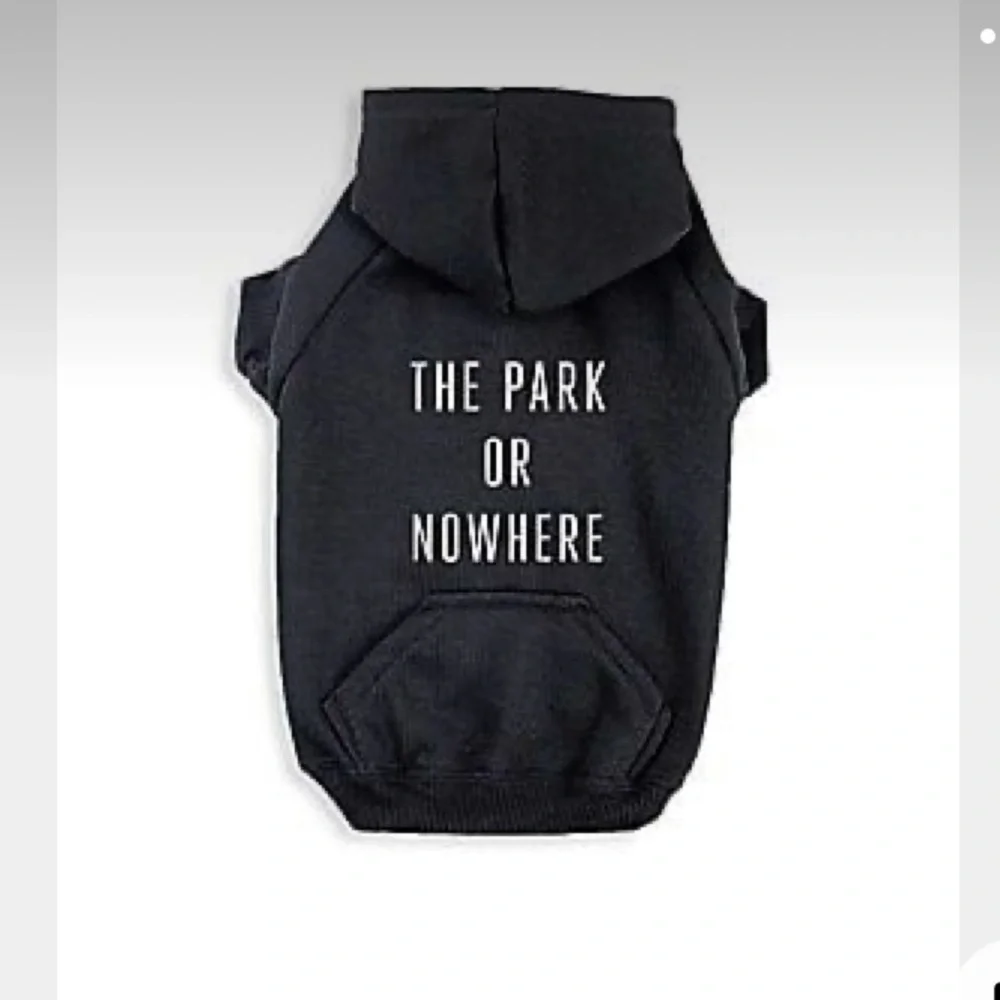 KNOWLITA Park or Nowhere Dog Hoodie NWT